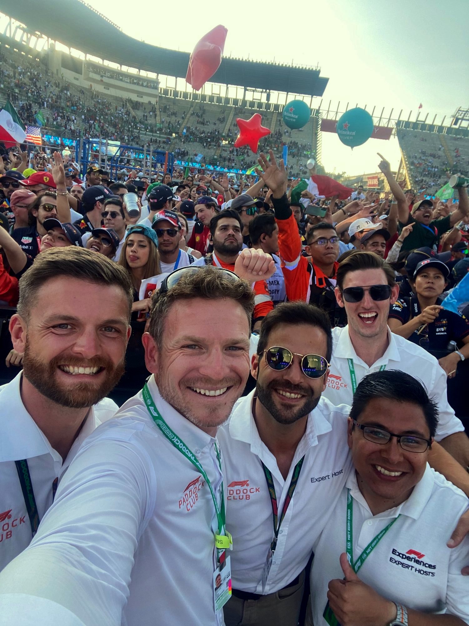 Alex Waters with the F1 Paddock Club expert hosts
