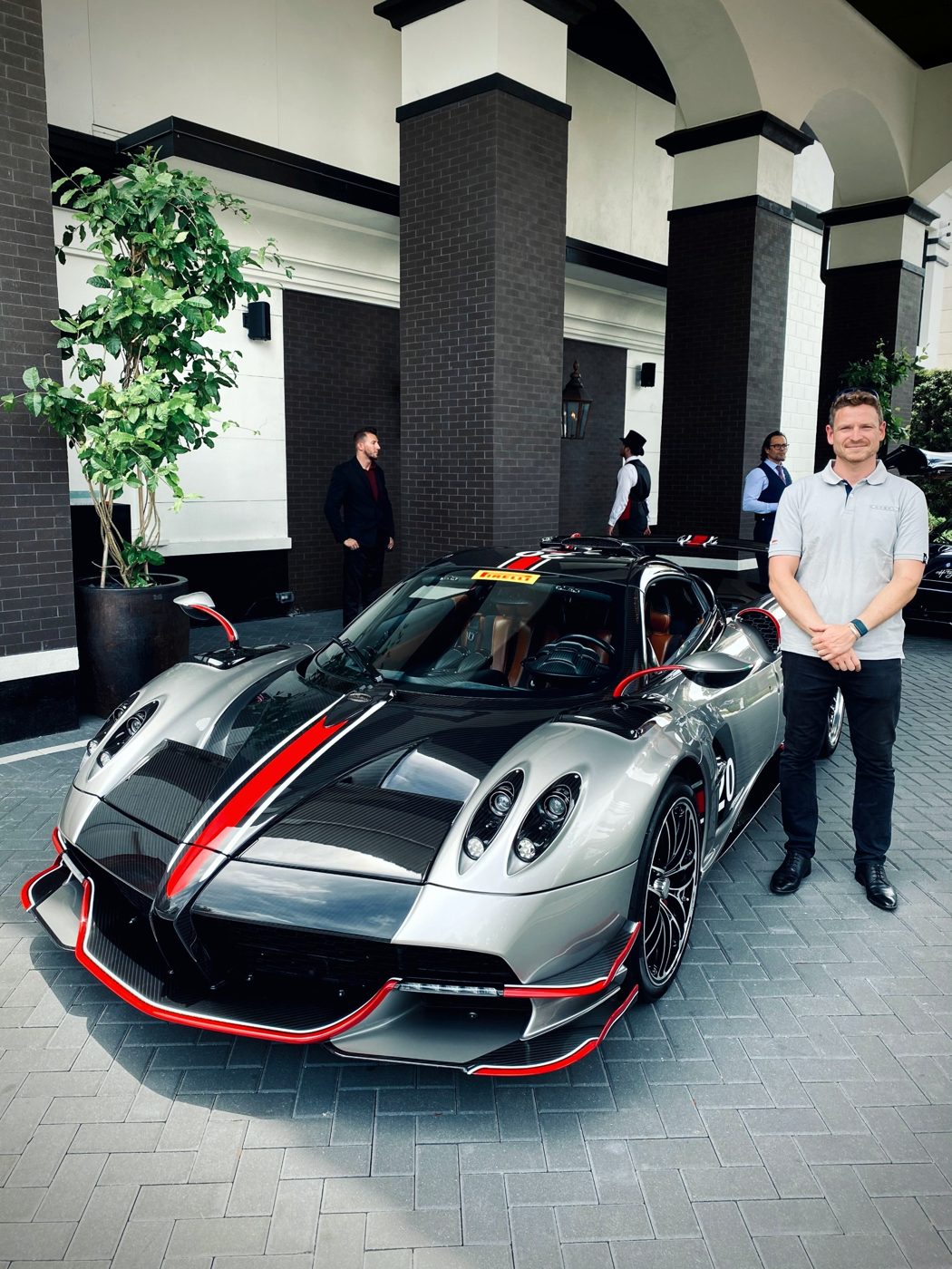 Alex Waters with a Pagani Huayra Roadster BC